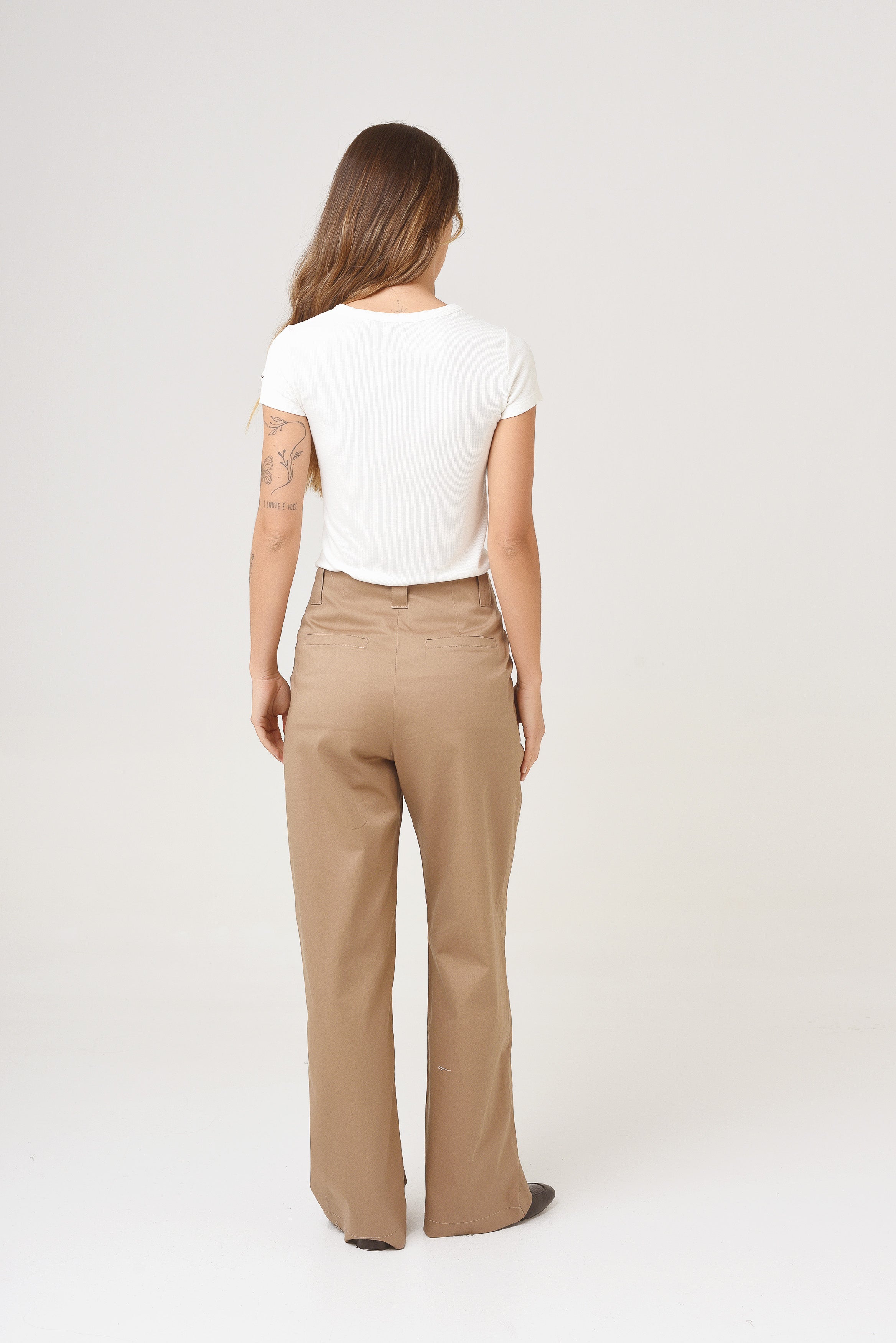 PANTALON WIDE GABARDINA