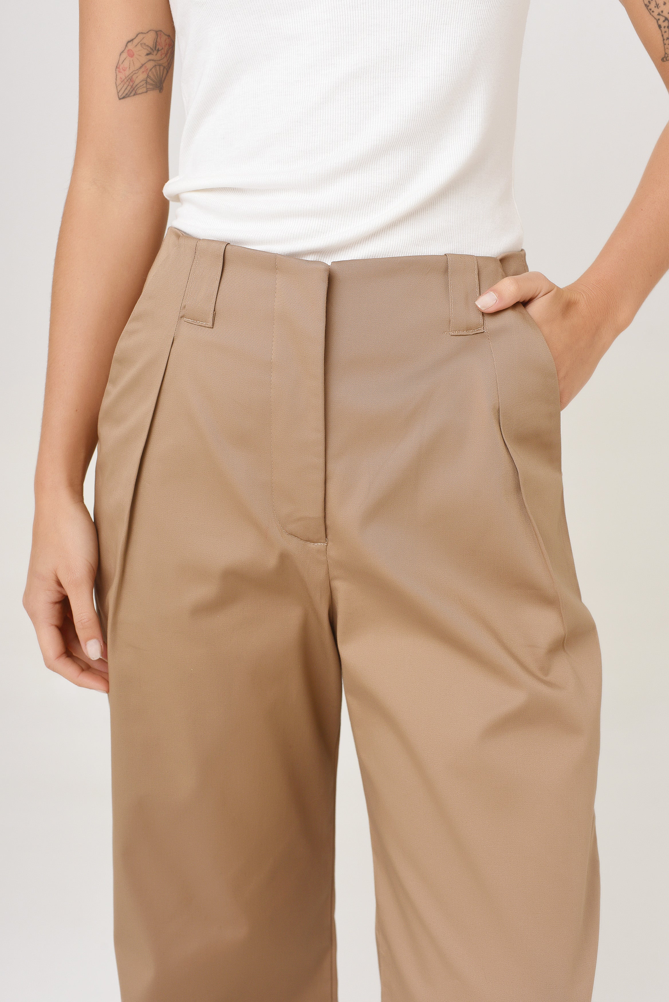 PANTALON WIDE GABARDINA