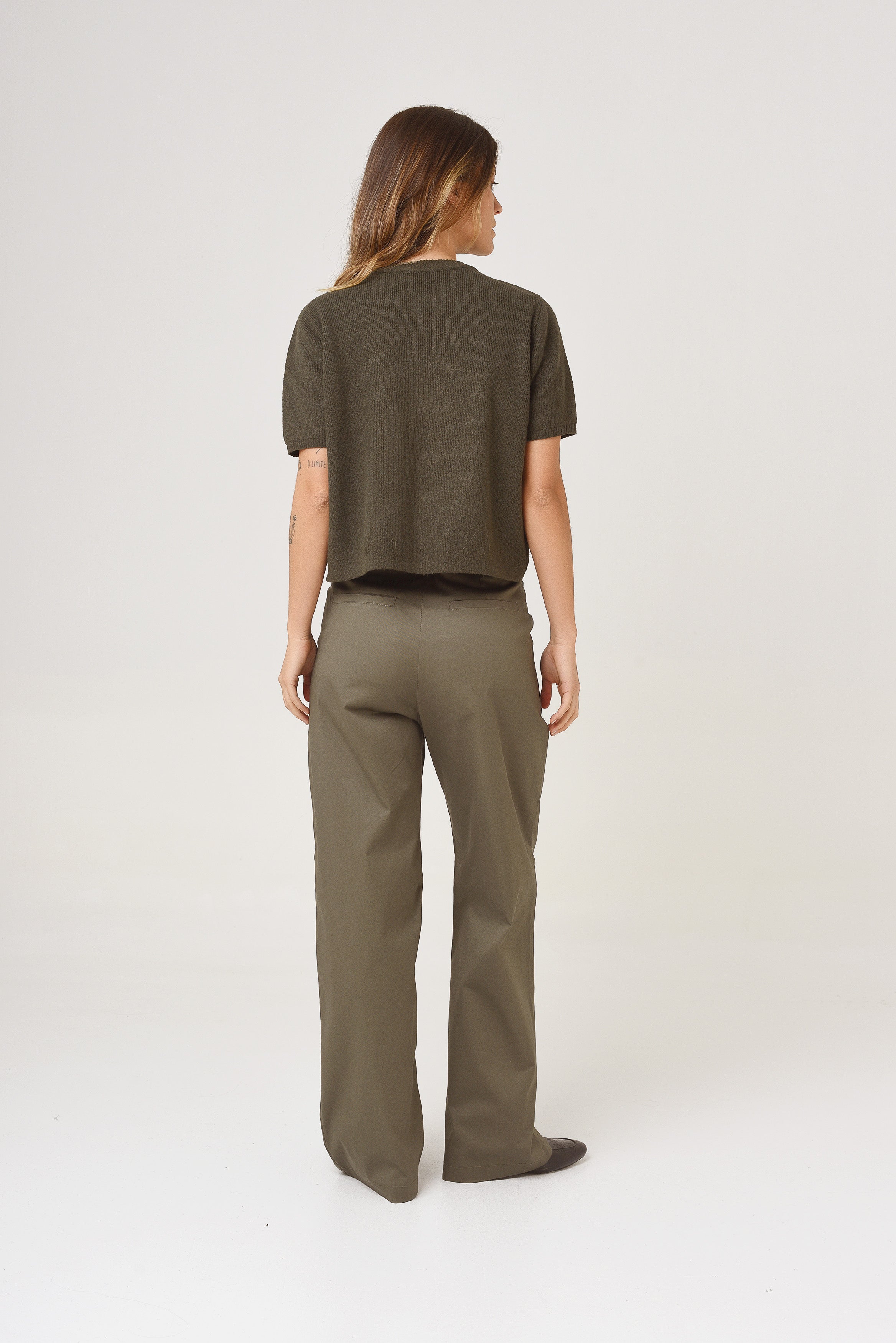 PANTALON WIDE GABARDINA