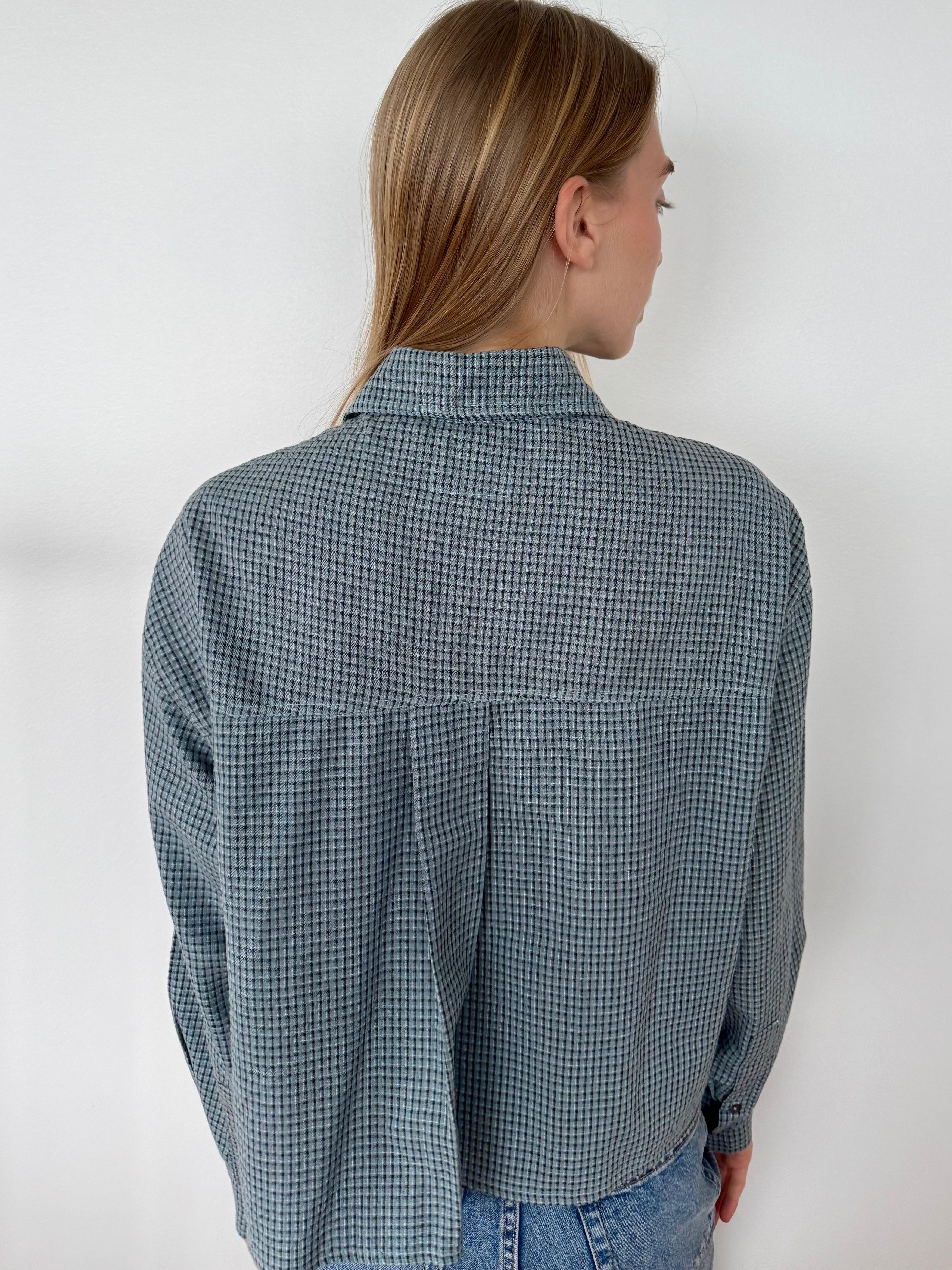CAMISA CROP CUADROS