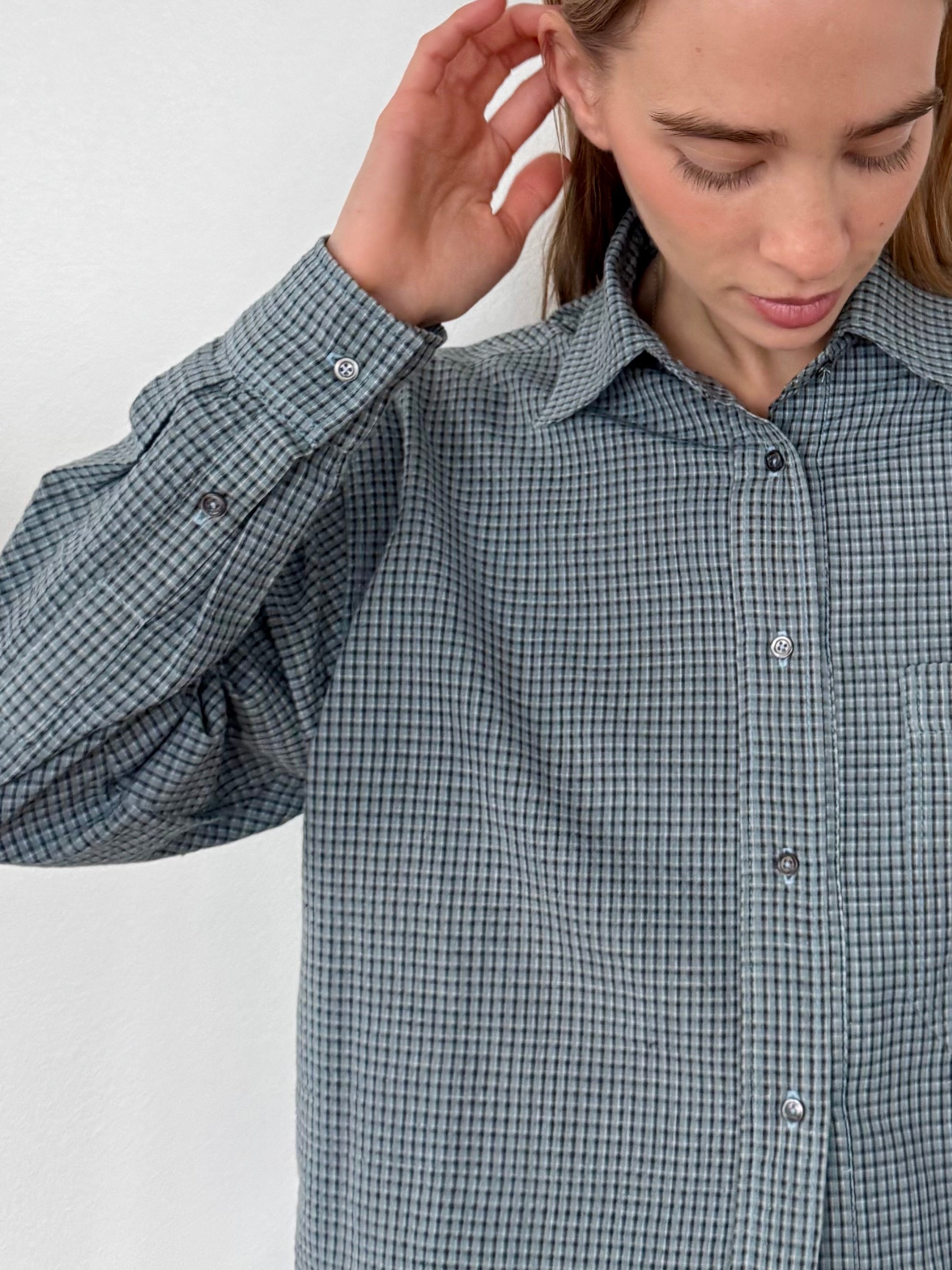 CAMISA CROP CUADROS