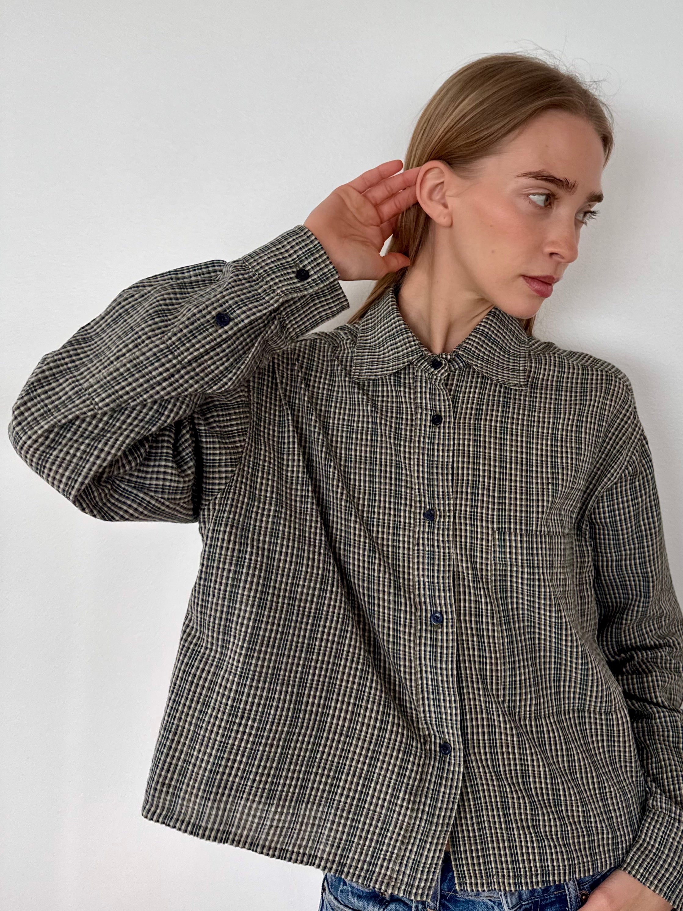 CAMISA CROP CUADROS