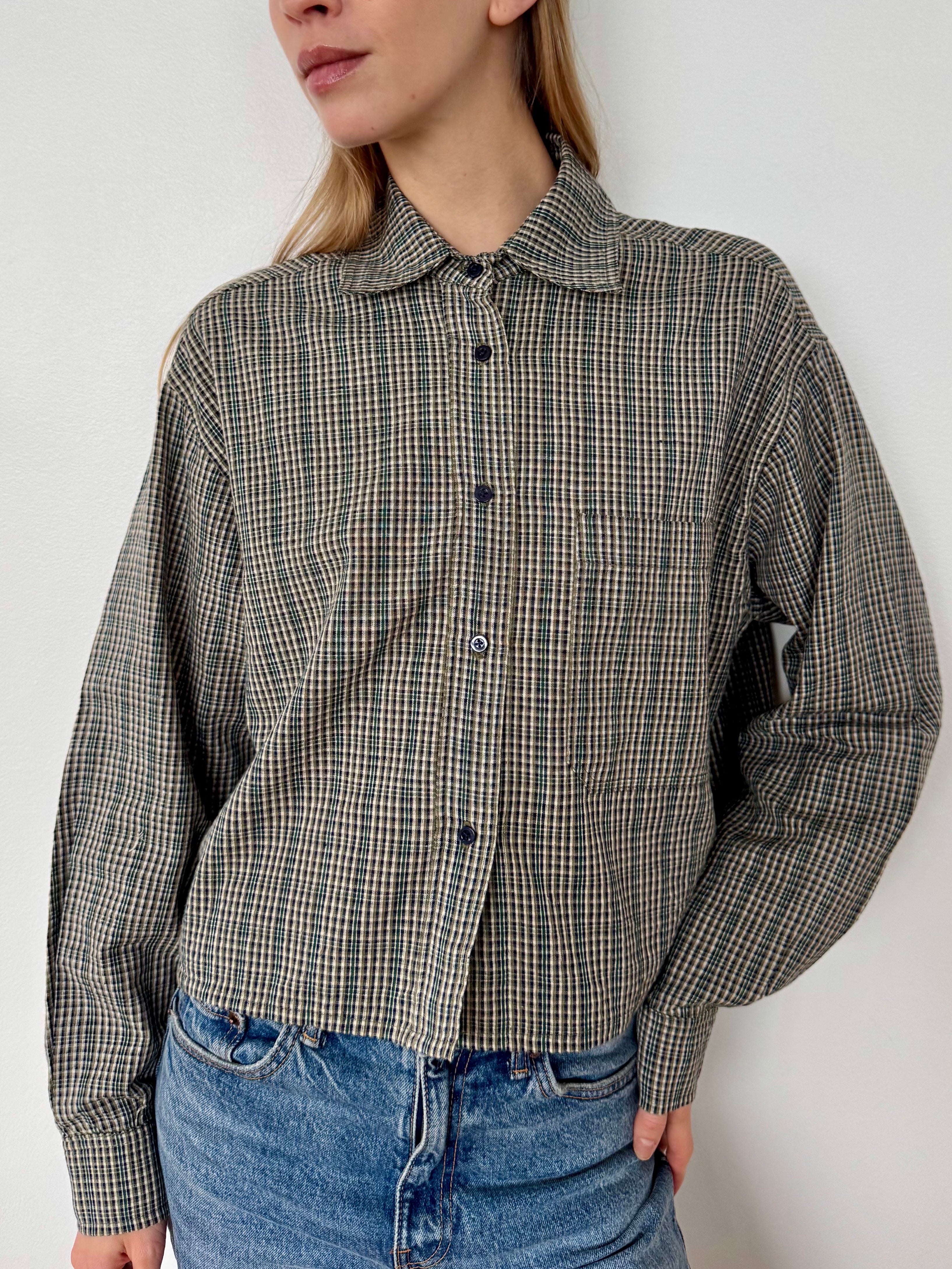 CAMISA CROP CUADROS