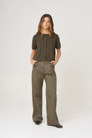 PANTALON WIDE GABARDINA